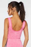 Women's Active Checkered Seamless Romper in Miami Pink Large