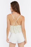 Women's Crisscross Cropped Cami in Vanilla Small