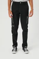 Men Slim-Fit Cargo Pants in Black, 32