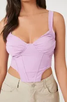 Women's Sweetheart Bustier Crop Top in Amethyst Medium