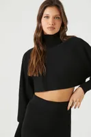 Women's Sweater-Knit Turtleneck Top & Skirt Set