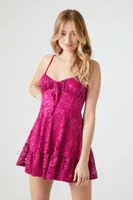 Women's Lace Bustier Mini Dress