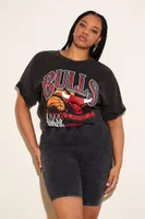 Women's Chicago Bulls Graphic T-Shirt in Black, 1X