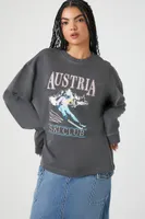 Women's Austria Ski Club Graphic Pullover in Charcoal Medium