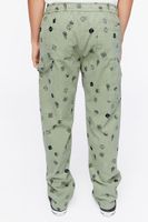 Men Dice Print Drawstring Pants