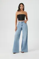 Women's Hook-and-Eye Cropped Tube Top