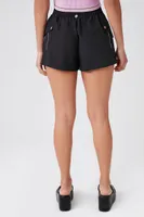 Women's Zip-Front Cargo Shorts Black