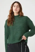 Women's Mock Neck Drop-Sleeve Sweater