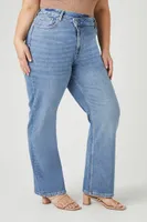 Women's Stretch-Denim Straight Jeans in Medium Denim, 12