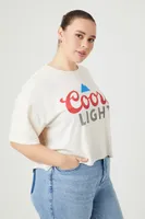 Women's Coors Light Graphic T-Shirt in Cream, 1X