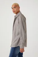 Men Jacquard Long-Sleeve Shirt Cocoa/Cream,