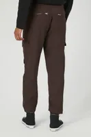 Men Zippered Mid-Rise Cargo Joggers Cocoa,