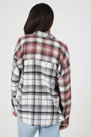 Women's Colorblock Plaid Flannel Shirt