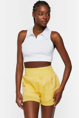 Women's Active Textured Combo Shorts in Mellow Yellow, XS