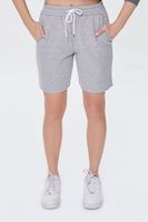 Women's Fleece Drawstring Sweatshorts in Heather Grey Large