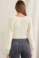 Women's Rib-Knit Cropped Sweater Medium