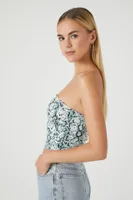 Women's Contour Snake Print Tube Top Stone Blue