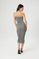 Women's Seamless Midi Tube Dress in Dark Olive, XL