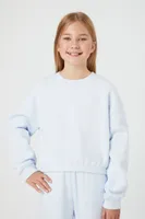 Kids Fleece Pullover (Girls + Boys) Baby Blue,