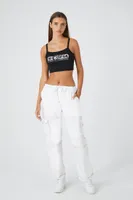 Women's City League Champions Cropped Cami in Black Large