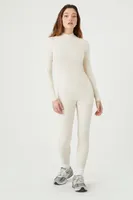 Women's Fitted Mock Neck Jumpsuit