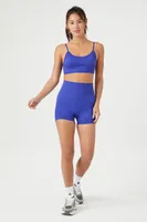 Women's Active Seamless Biker Shorts in Blue Jewel Small