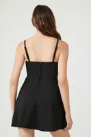 Women's Sweetheart Fit & Flare Mini Dress in Black Medium