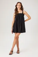 Women's Tassel Shift Mini Dress in Black Large