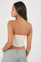 Women's Strappy Bustier Cropped Cami in Birch Medium