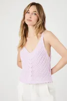 Women's Pointelle Sweater-Knit Tank Top