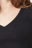 Women's Pointelle Knit Cropped T-Shirt
