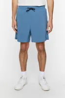 Men Everyday Drawstring Shorts in Stone Blue Medium