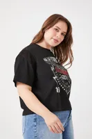 Women's New York Motor Graphic T-Shirt in Black, 0X