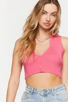 Women's Sleeveless Sweater-Knit Crop Top