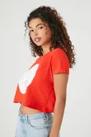 Women's Prince Peter Los Angeles Cropped T-Shirt Red/White