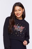 Women's Aerosmith Foil Graphic Pullover in Black Medium