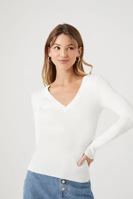 Silky Soft Fitted Tipped V-neck Polo Sweater