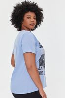 Women's Woodstock Graphic T-Shirt in Blue, 1X