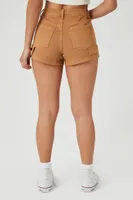 Women's High-Rise Denim Shorts in Camel, 29