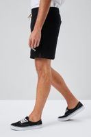 Men Embroidered Wanna Go Surfin Shorts in Black Large