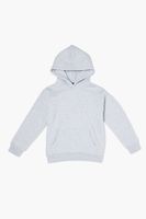 Kids Heathered Hoodie (Girls + Boys) in Heather Grey, 7/8