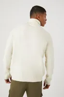 Men Ribbed Turtleneck Sweater XXL