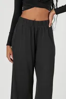 Women's High-Rise Wide-Leg Pants in Black, XS