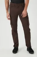 Men Cargo Straight-Leg Jeans in Dark Brown, 33