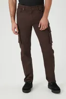 Men Cargo Straight-Leg Jeans in Dark Brown, 32