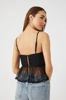 Women's Lace Ruffled Flounce Cami