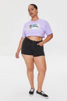 Women's McLovin Graphic T-Shirt in Purple, 1X