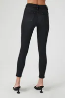 Women's Stretch-Denim Skinny Jeans in Black, 28