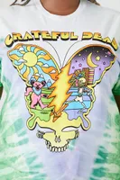 Women's Tie-Dye Grateful Dead T-Shirt in White, 0X