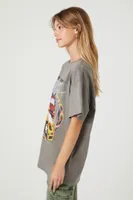 Women's Reno Racing Oversized Graphic T-Shirt in Charcoal, Size XL